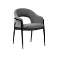 Modern Upholstered Chair with Sleek Black Legs
