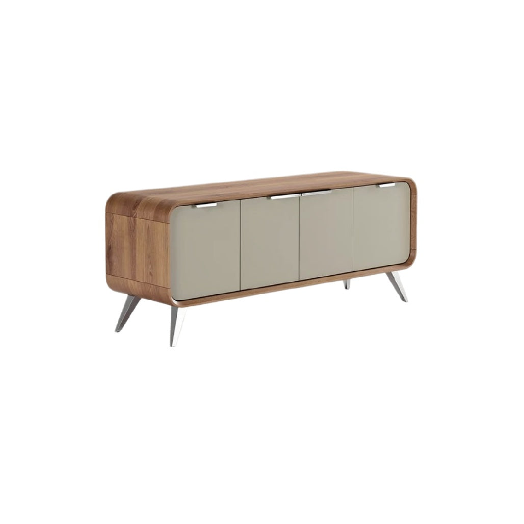 Contemporary Wooden Sideboard with Sleek Design and Metal Legs
