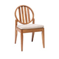 "Mid-Century Modern Wooden Chair with Round Back"